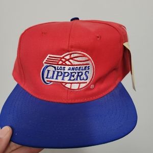 Vintage 90s NBA AJD LA Clippers dead stock snap back hat one size fits all